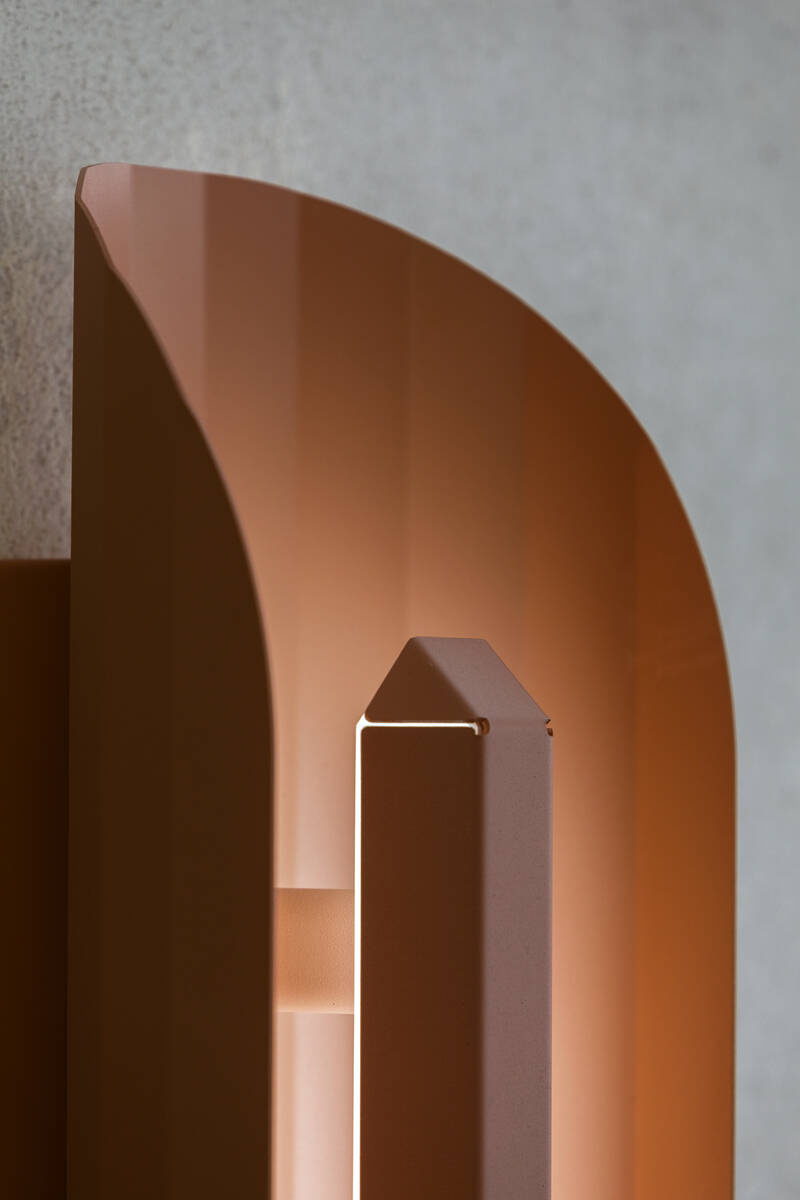 Kaspa :: Apolin wall lamp / sconce, height 65 cm, pink