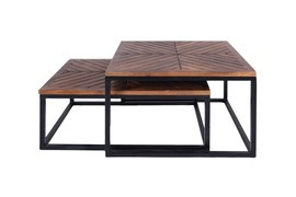 TABLE4U :: Drewniany stolik kawowy Lag Jodła 70x50x30 - kolor bursztyn