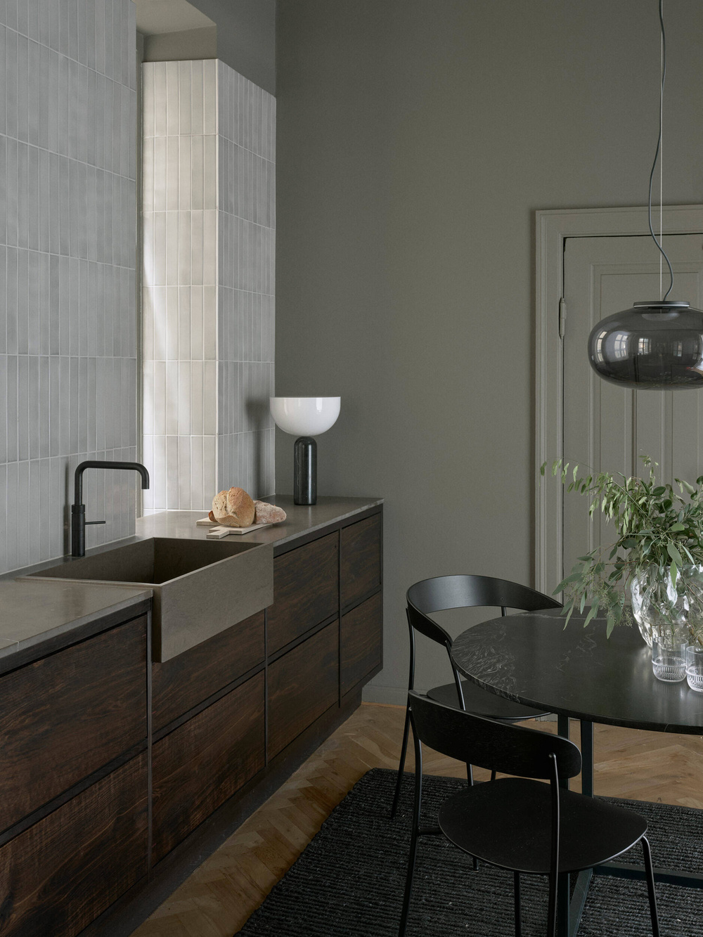 New Works :: Karl-Johan pendant lamp, diameter 40 cm, smoked