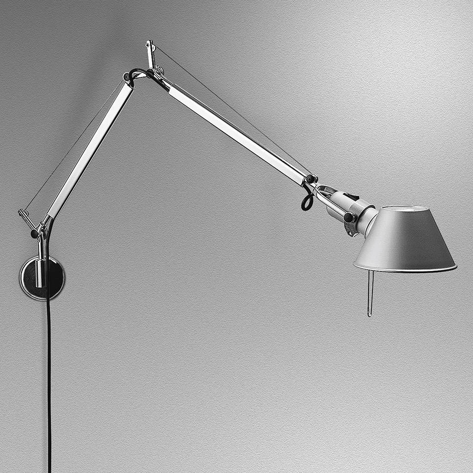 Artemide :: Lampa ścienna / kinkiet Tolomeo Mini srebrna szer. 71 cm