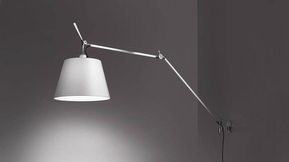 Artemide :: Wall lamp Tolomeo Mega with on-off switch silver dia 42 cm