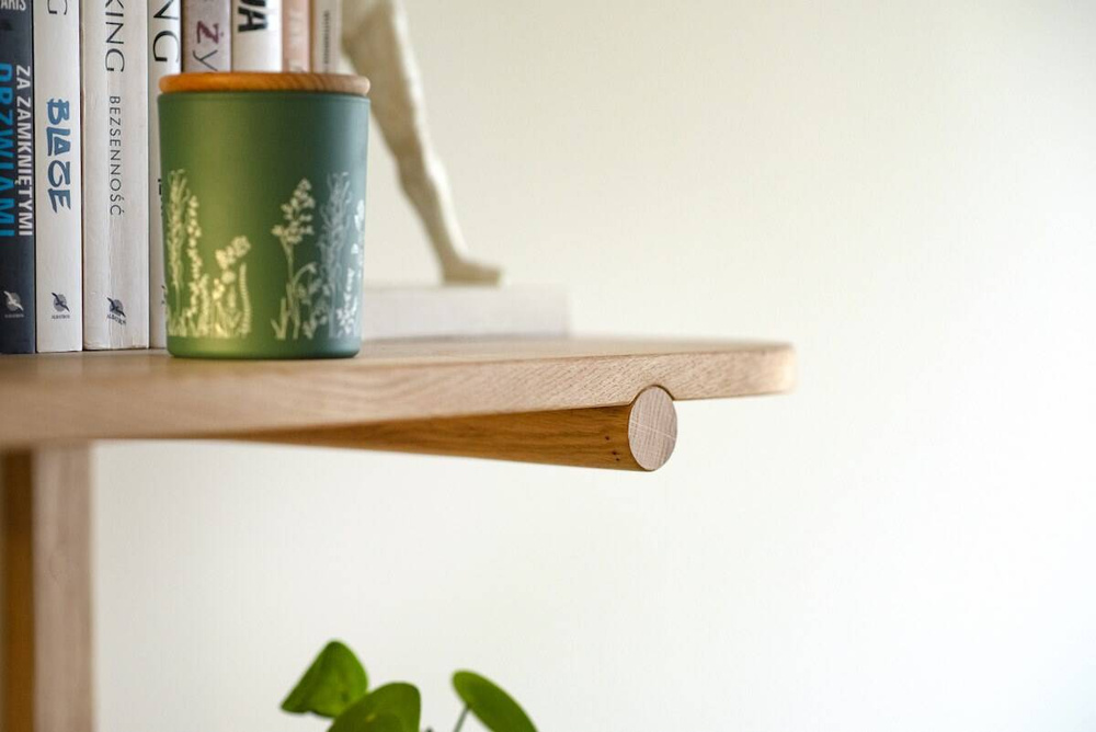 Szyszka Design :: Kiko oak bookcase with 4 shelves