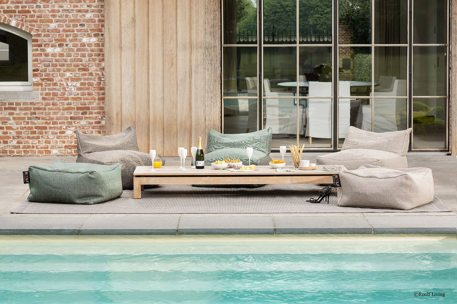 Roolf Living :: Outdoor pouf Small Navy Blue 