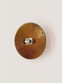 Aromas :: Nold wall lamp / sconce diameter 30 cm brown / chrome metal