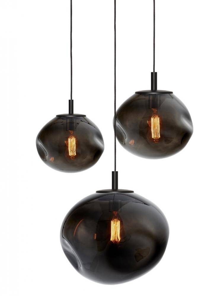 Kaspa :: Avia Black 3 three-light pendant lamp, black
