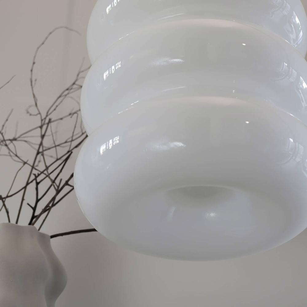 Embassy Interiors :: Glass wall lamp Bibe white with a wall box H: 39 cm