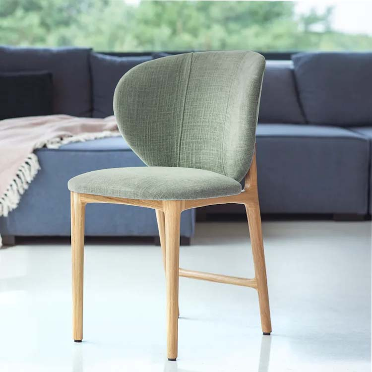 Szyszka Design :: Hoya upholstered chair, light green, natural oak