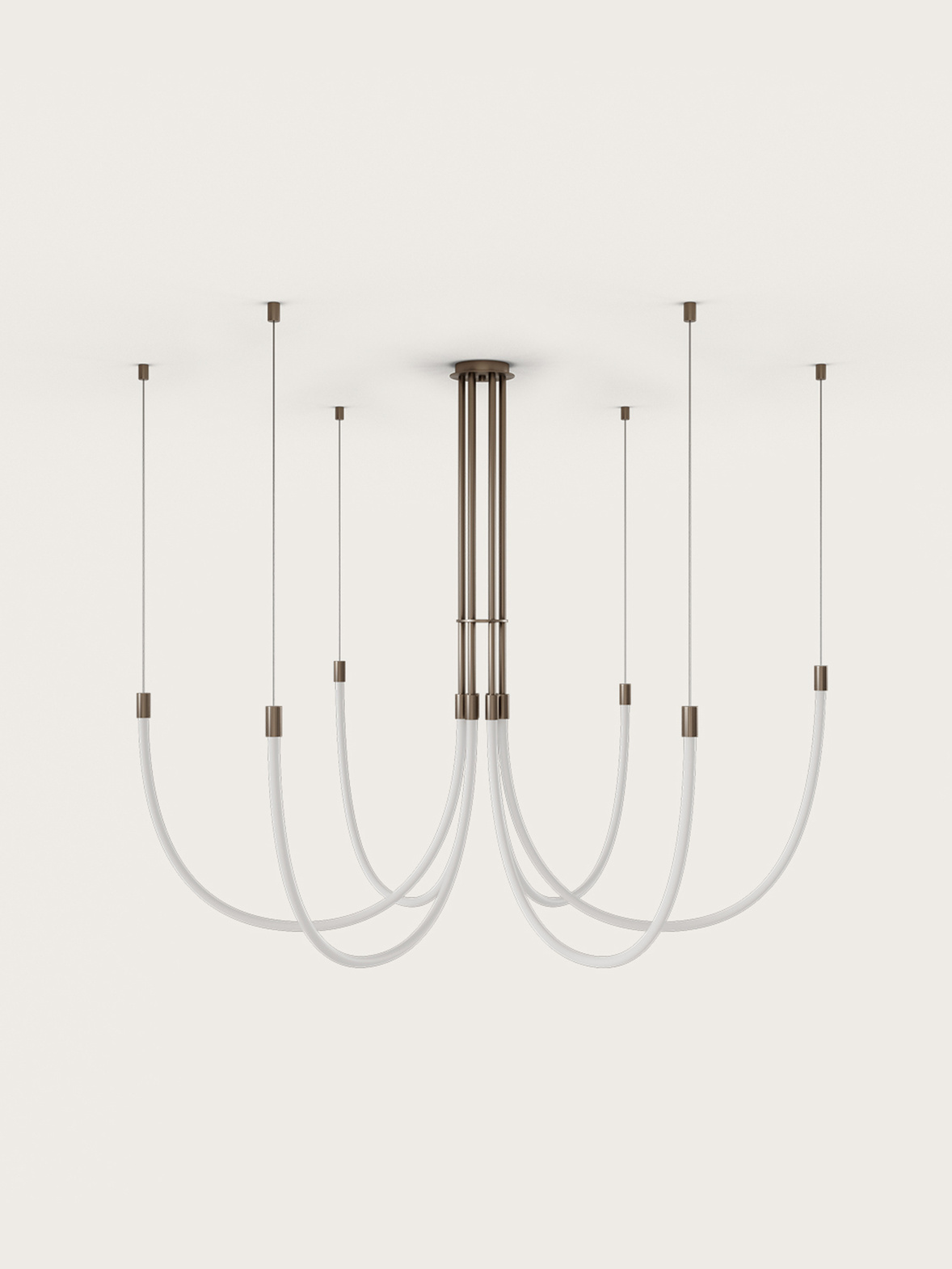 Aromas :: Cram 6 Chandelier Gold and White