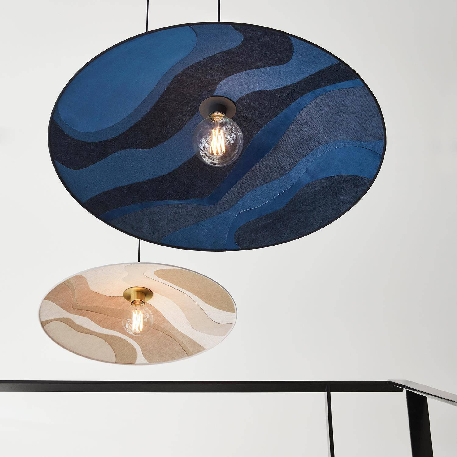 Market Set :: Sonia Laudet Malachite Sable Beige Pendant Lamp, Diameter 60 cm