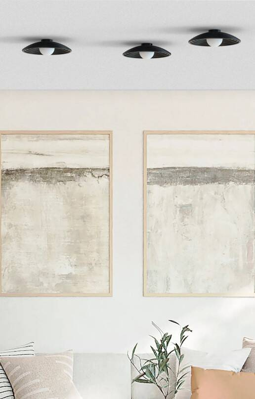 Robin :: Randa Mono Decken-/Wandleuchte, Durchmesser 25 cm, schwarz