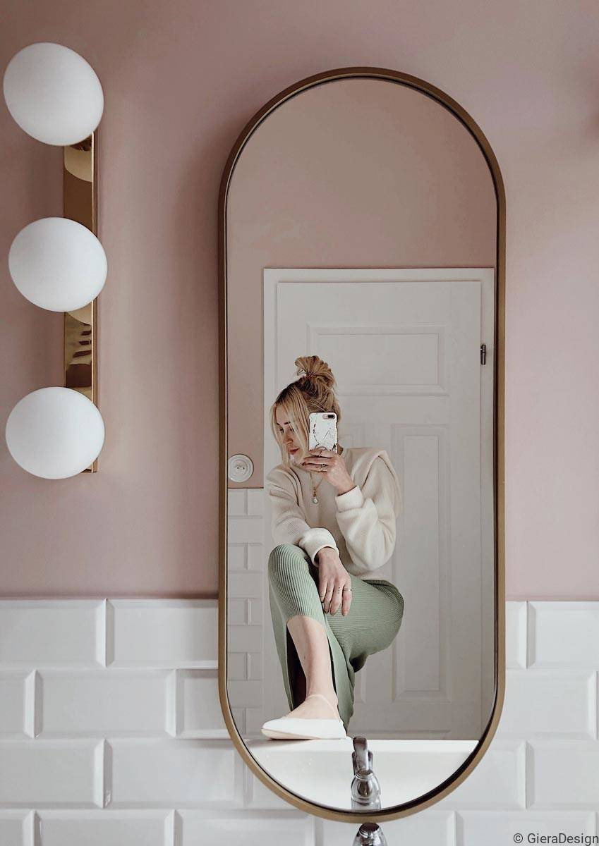 GieraDesign :: Spiegel Ambient Slim Oval 40x105 cm golden