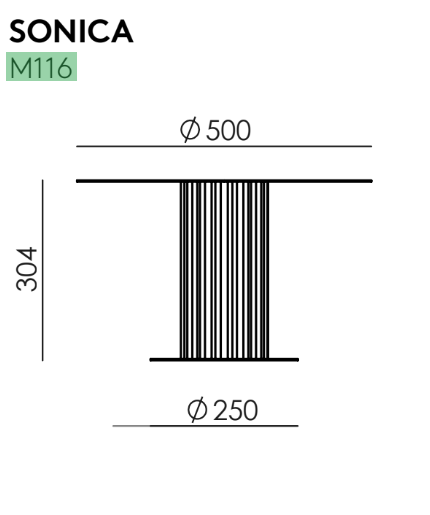 Aromas :: Niski stolik Sonica wys. 30 cm kolor do wyboru