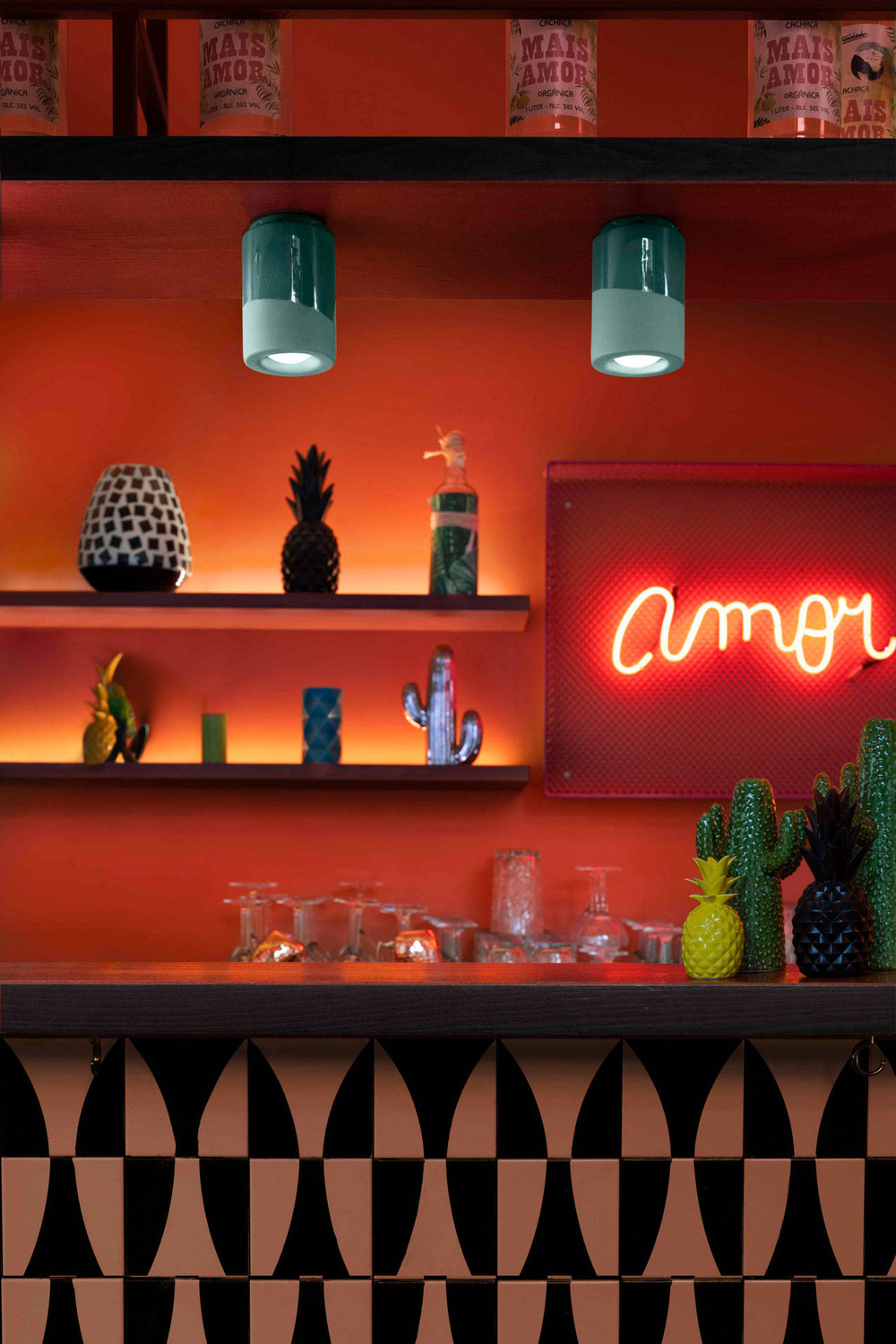 Ferroluce :: Pi Deckenleuchte schwarz, Höhe 12 cm