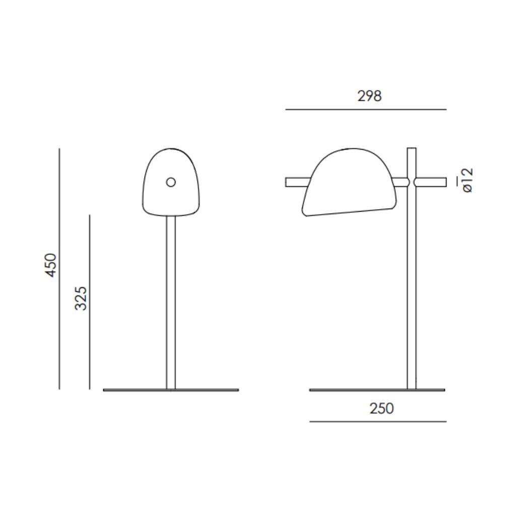 Aromas :: Lampa stołowa Lada wys. 45 cm biała ceramika / postarzane złoto