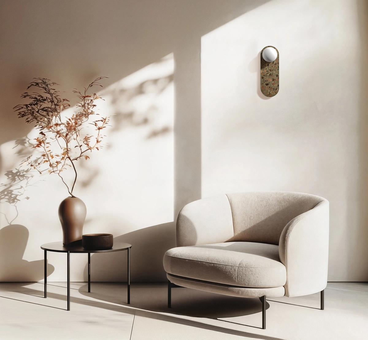 Kaspa :: Lampa ścienna / kinkiet Apolin wys. 65 cm biały