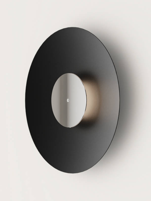 Aromas :: BigCoss Wandleuchte mit Spiegeldiffusor, Durchmesser 80 cm, Schwarz