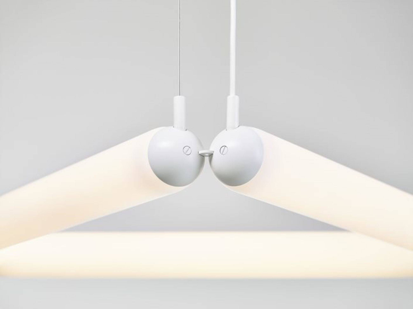 Brokis :: Pendent lamp Puro Contour Triangle white W: 90 cm