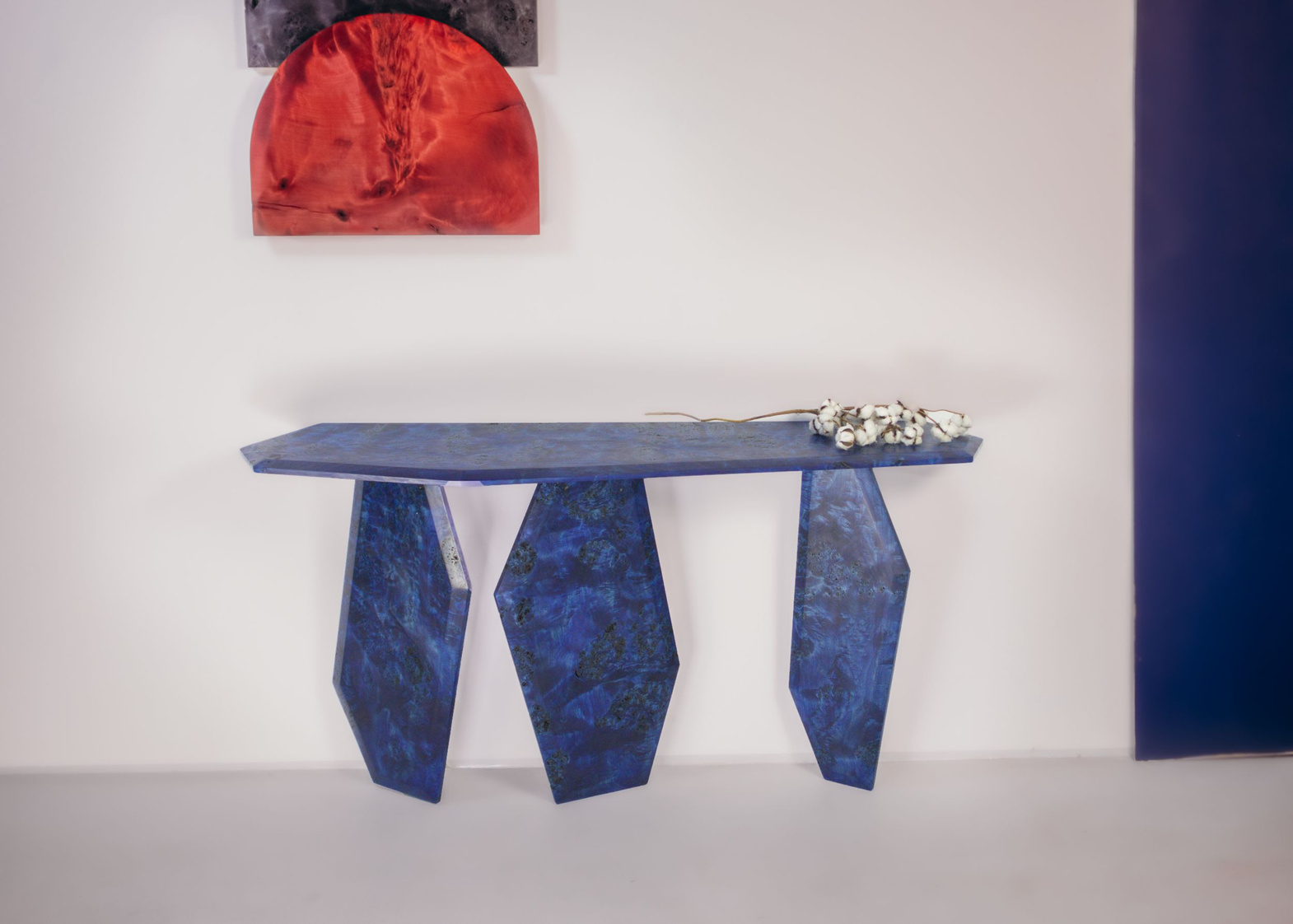 Bruni Design :: Voco Konsole in Saphirblau, Breite 154 cm