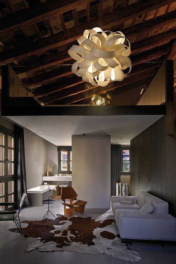 Lzf :: Hängelampe aus Holz Agatha Ball Durchmesser 80 cm braun