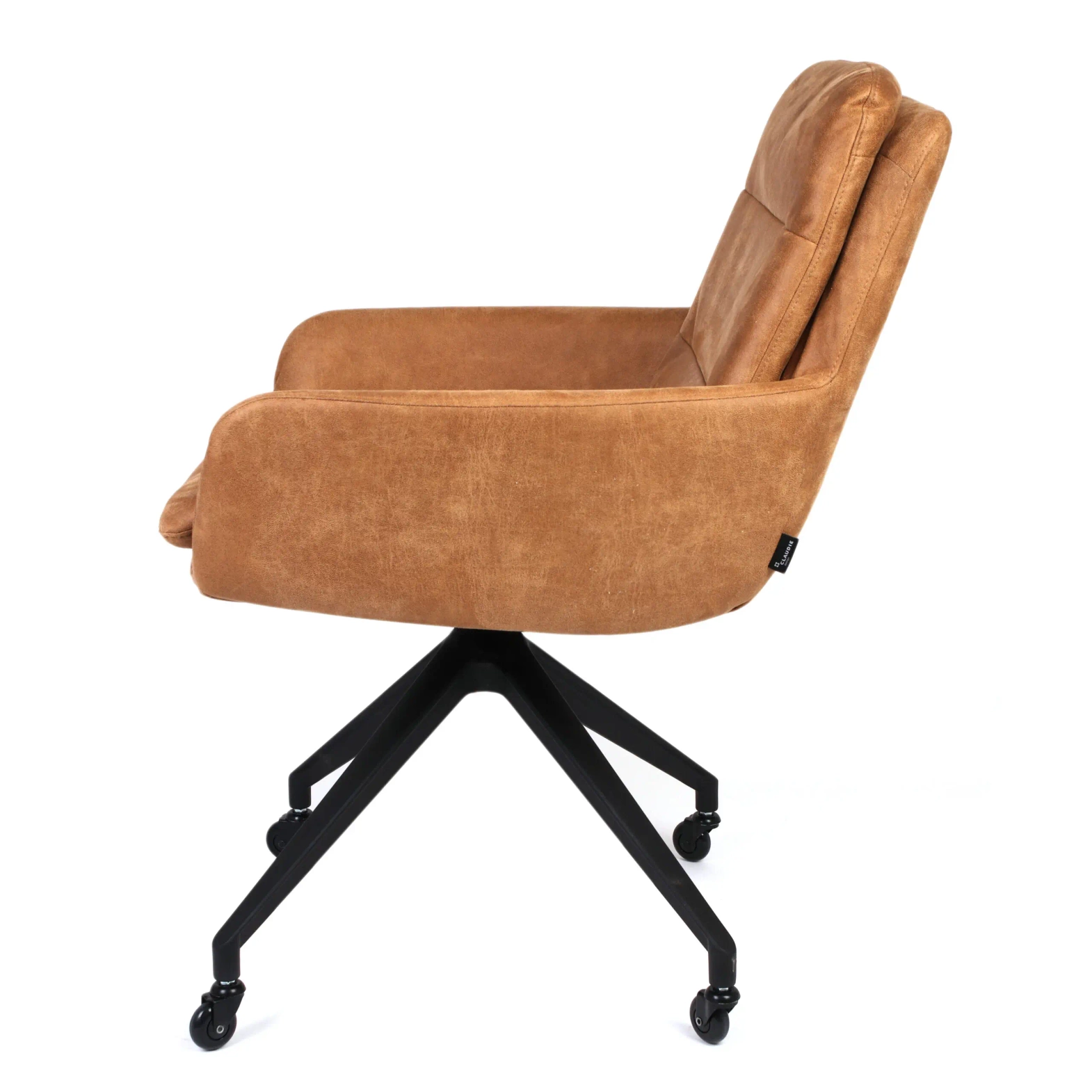 Claudie :: Johan upholstered chair with armrests, metal legs, color to choose, width 63 cm