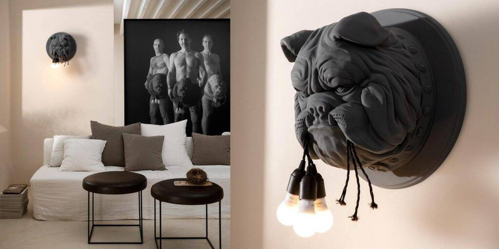 Karman :: Lampa ścienna / kinkiet Amsterdam szer. 41 cm szary