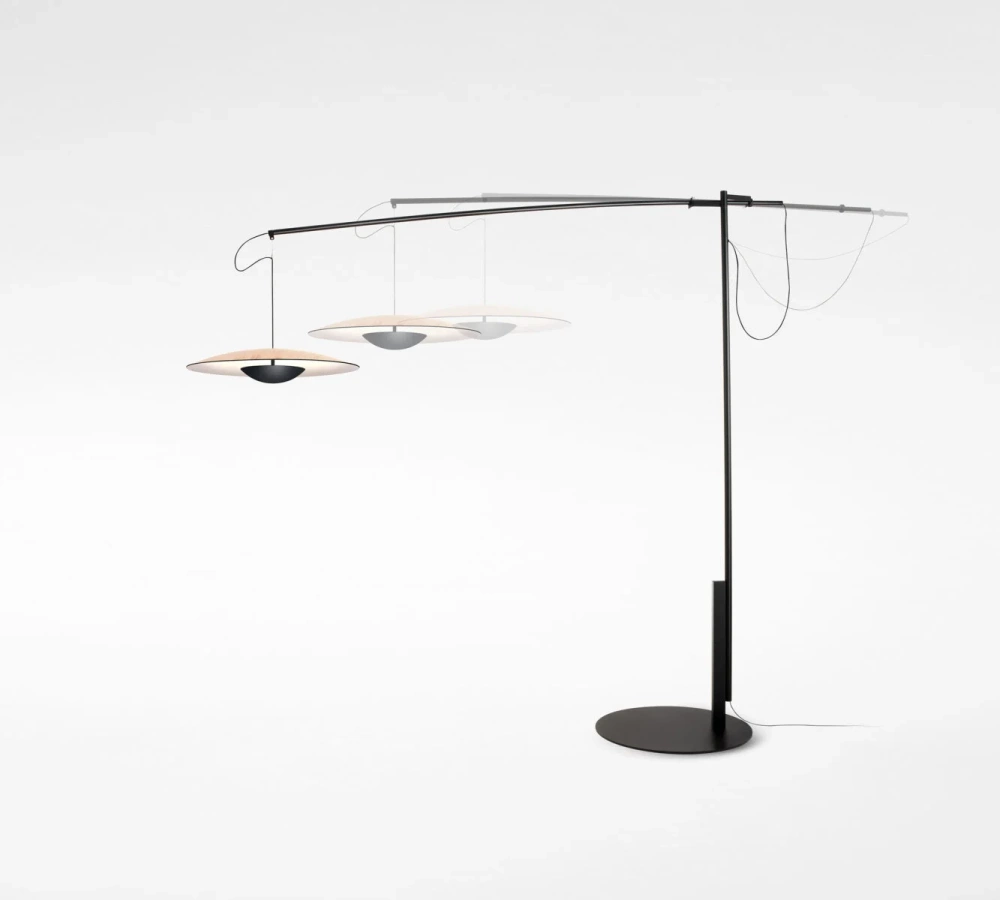 MARSET :: Ginger floor lamp, depth 232 cm, black