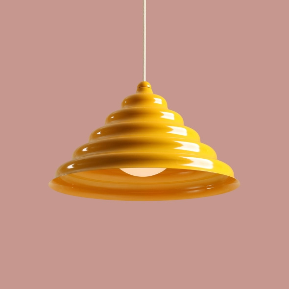 Artera :: Yellow Wave hanging lamp, size XL, diameter 36 cm