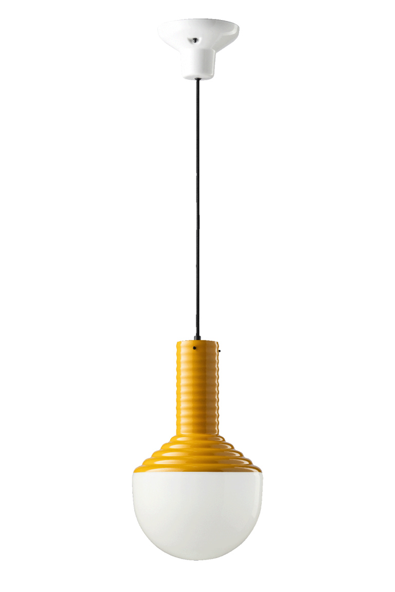 Ferroluce :: Selaron hanging lamp, diameter 24 cm, yellow