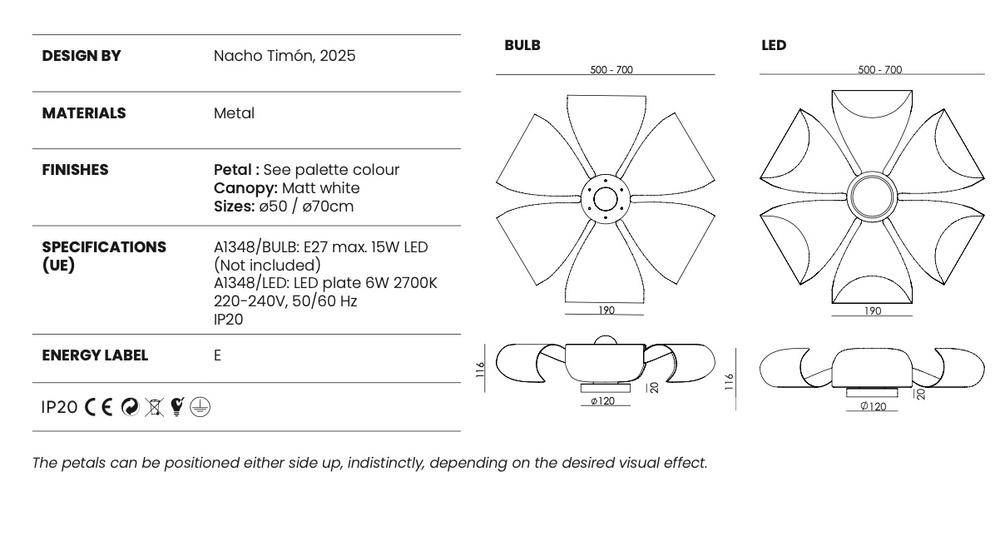 Aromas :: Lampa ścienna / kinkiet Rita śr. 50 cm kolor do wyboru