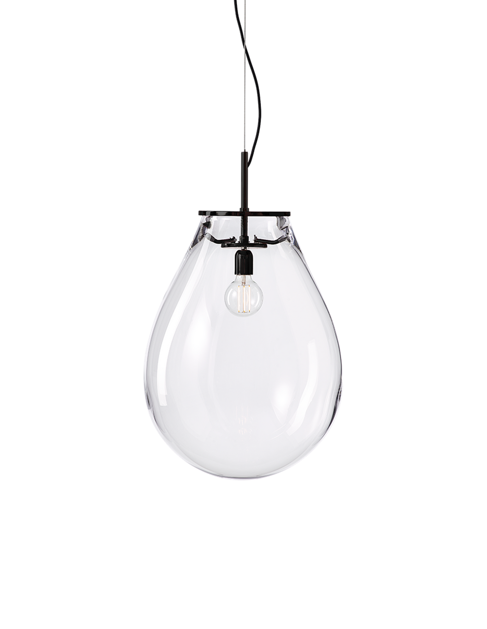 Bomma :: Hängelampe Kristall Tim Größe M Höhe 83 cm transparent