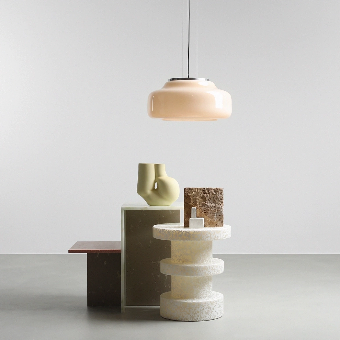 Artera :: Lampa wisząca Bonbon 2.0 Toffi rozm. L śr. 40 cm beżowa / stalowe mocowanie