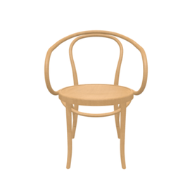Fameg :: Wooden armchair B-9, natural beech with relief