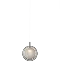 Bomma :: Lens Single Hängeleuchte, Durchmesser 16 cm, weiß und anthrazit