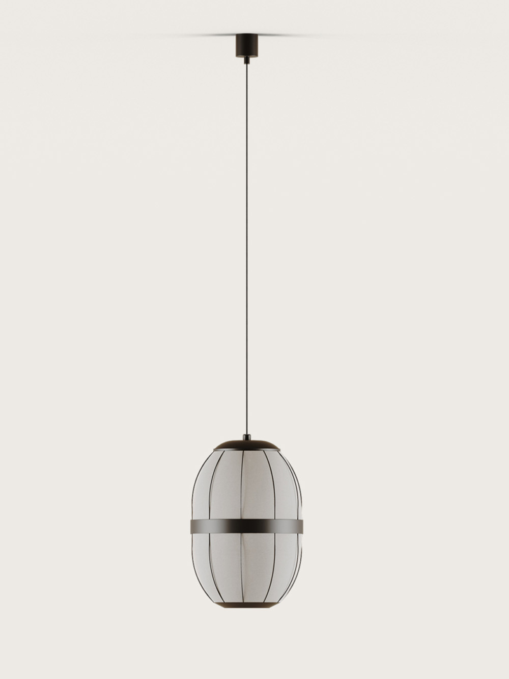 Aromas :: Pull hanging lamp, height 50 cm, black and white