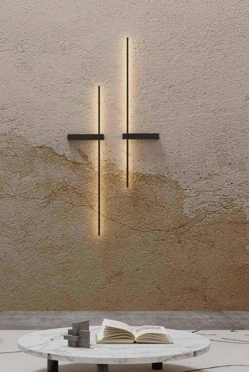 Robin :: Rut wall lamp / sconce, height 125 cm, black