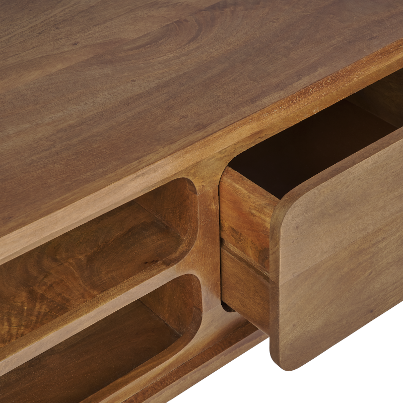 TABLE4U ::  Drewniana szafka RTV Zośka 180x40x50  - kolor bursztyn