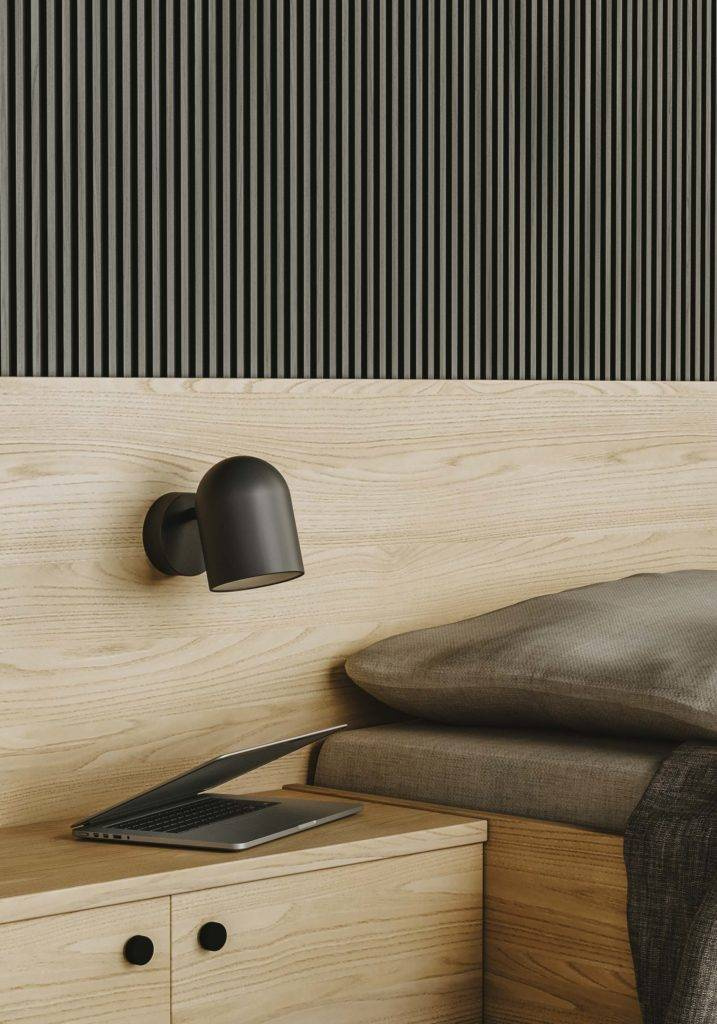 Aromas :: Wandlampe aus Metall Pipe Durchmesser 9 cm schwarz