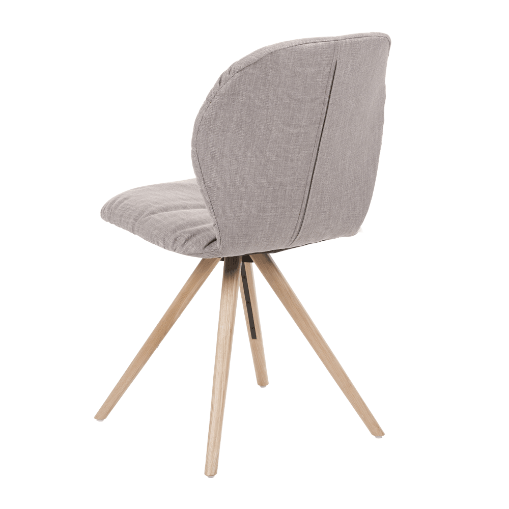 Mobitec :: Mood 90 upholstered chair, gray, width 47 cm, wooden legs