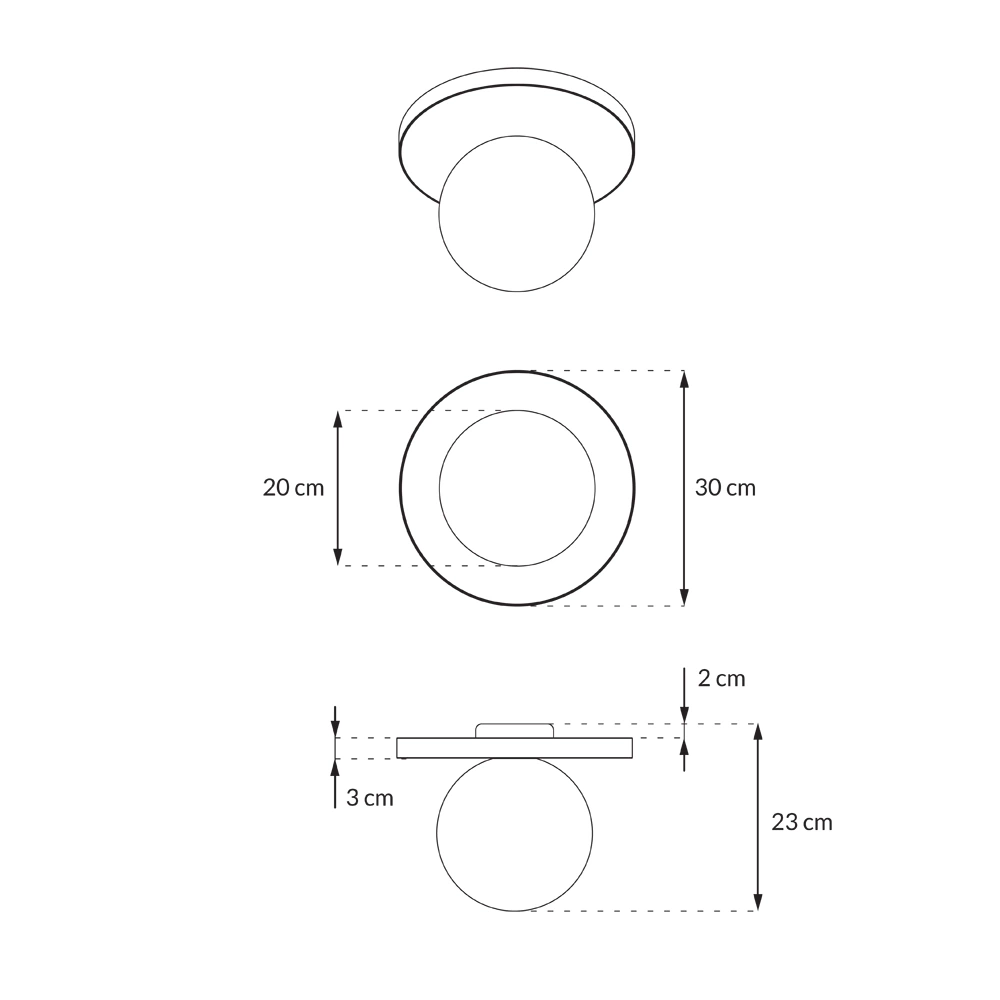 Kaspa :: Lampa sufitowa / plafon Legra okrągły śr. 30 cm terakota IP44