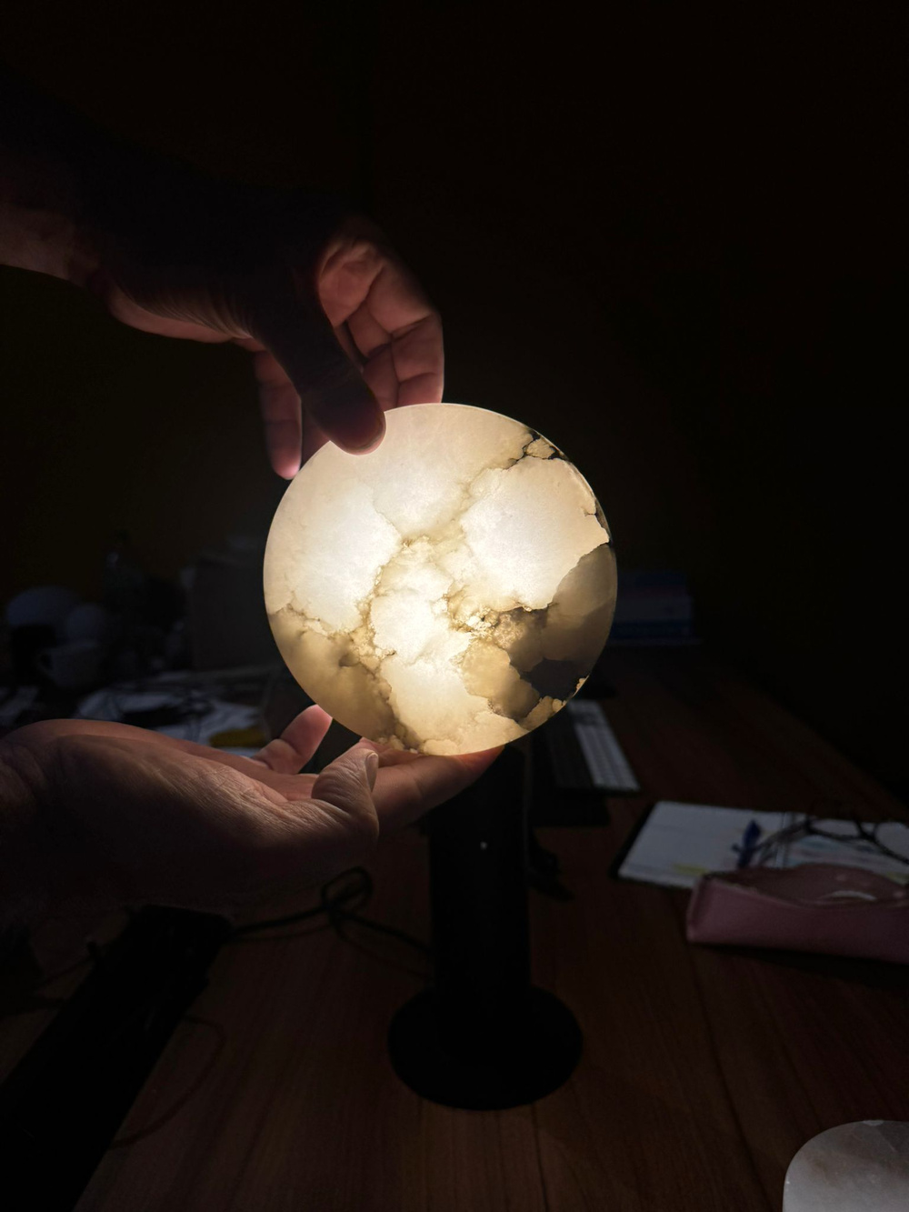 Robin :: Lampa sufitowa / ścienna Rock alabastrowa śr. 9 cm IP20 2700K