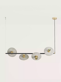 Aromas :: Pendant lamp Ohlala white and grey width 110 cm