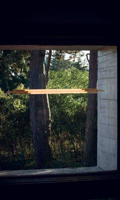 DCW:: Org P Horizontal hanging lamp gold and white width 200 cm