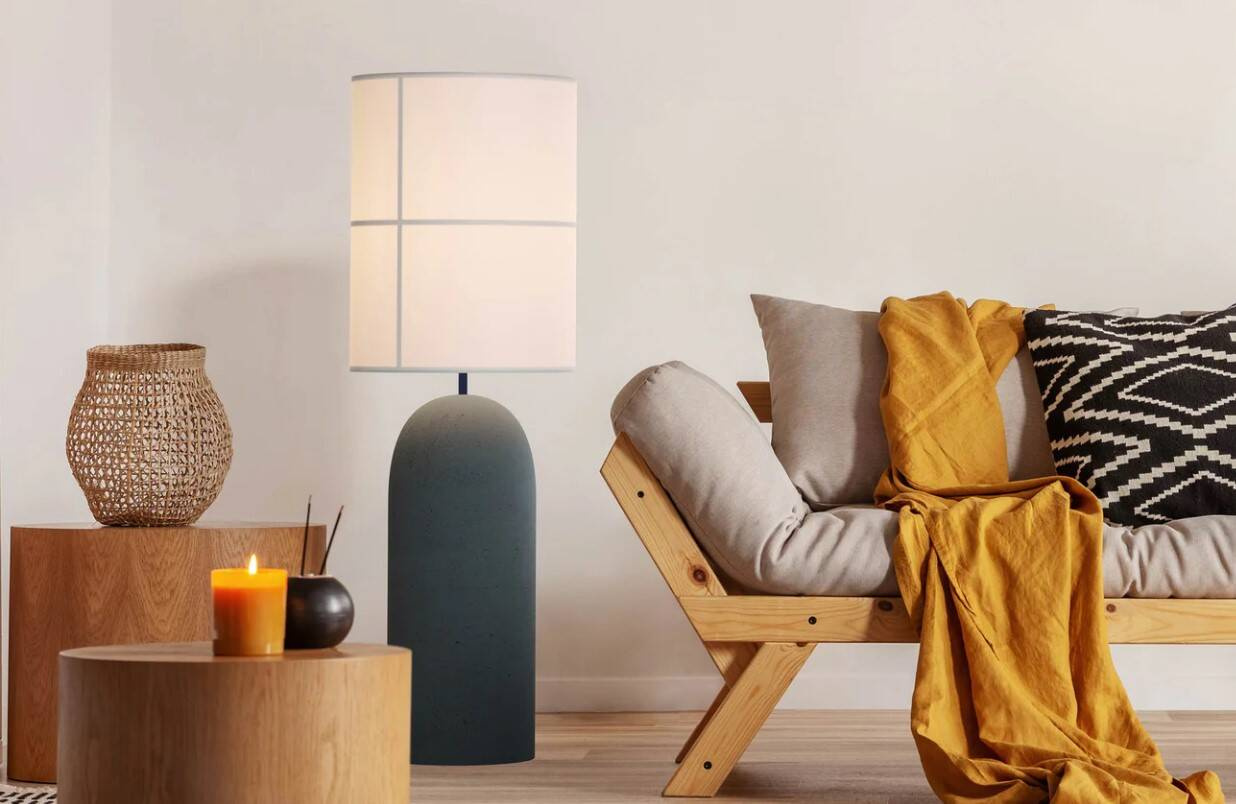 Robin :: Rania light gray floor lamp, height 115 cm