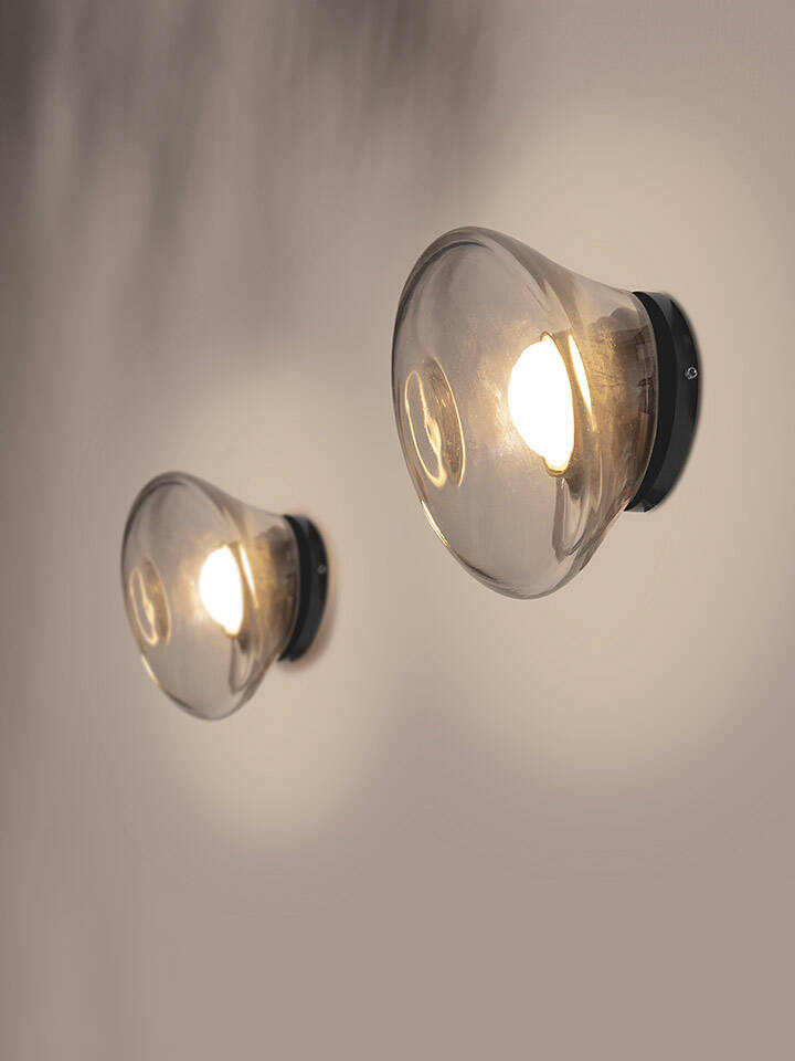 Karman :: Agua outdoor wall lamp / sconce, diameter 13 cm, milky