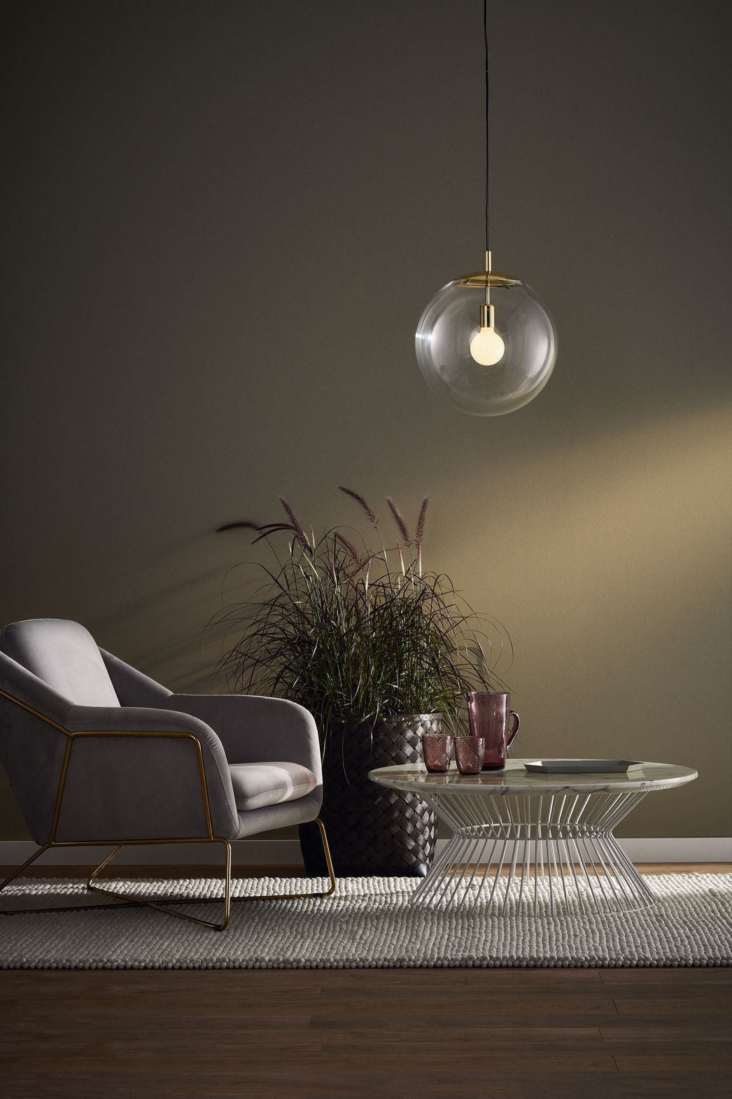 Kaspa :: Lampa wisząca Alur złota rozm. M