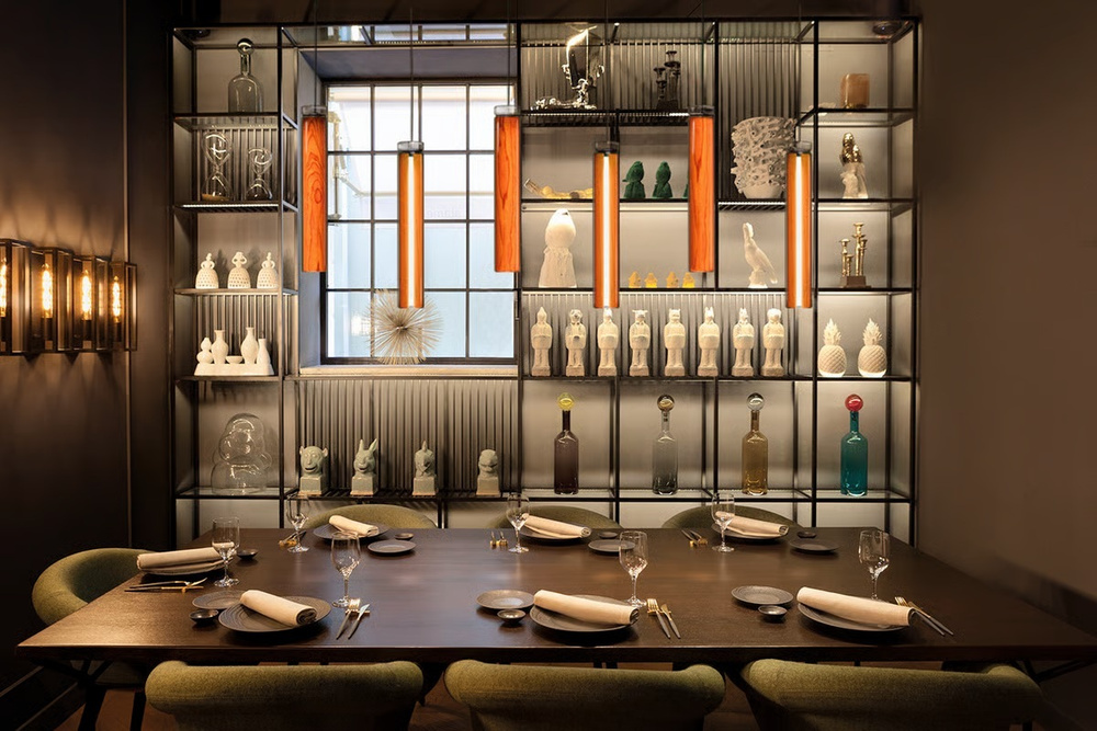 LZF :: Estela Vertical wooden hanging lamp, height 40 cm, cherry