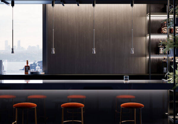 Contardi :: G+T SO hanging lamp, diameter 5 cm, black