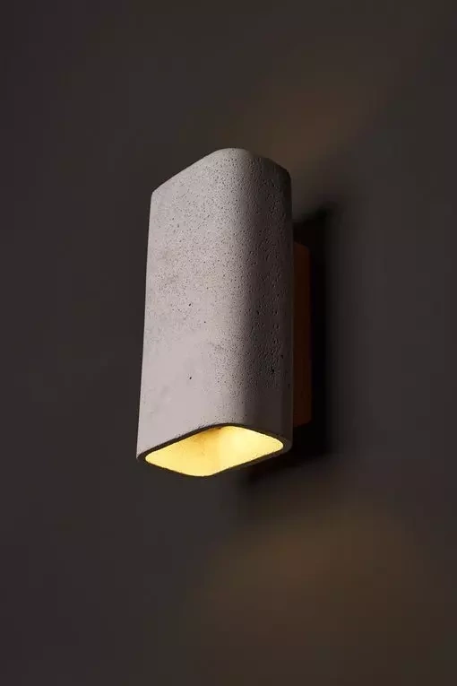 LOFTLIGHT :: ConTeak Wandleuchte / Wandleuchte, grau, Höhe 23,5 cm