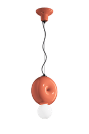 Ferroluce :: Bumbum hanging lamp, diameter 25 cm, ceramic, red