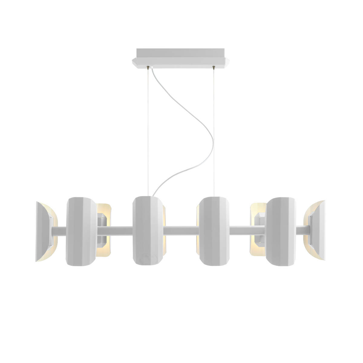 Kaspa :: Lampa wisząca wieloramienna Apolin szer. 120 cm biała